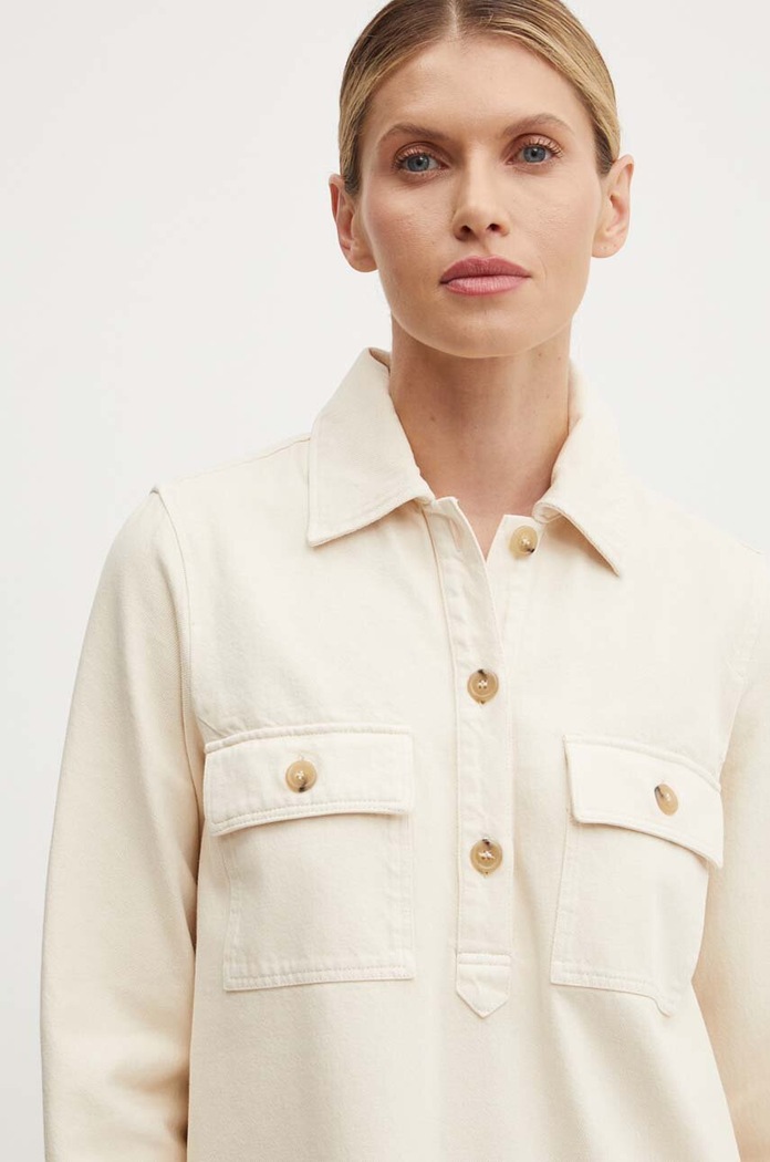 Rochie din denim robe mia A.P.C. bej COGZV.F05878