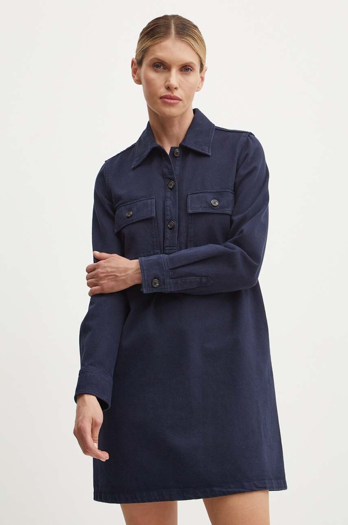 A.P.C. Rochie din denim robe mia bleumarin COGZV.F05878
