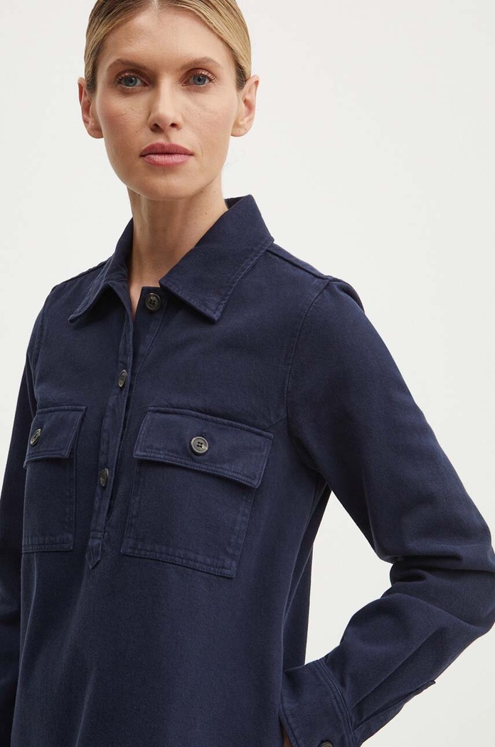 Rochie din denim robe mia A.P.C. COGZV.F05878 bleumarin