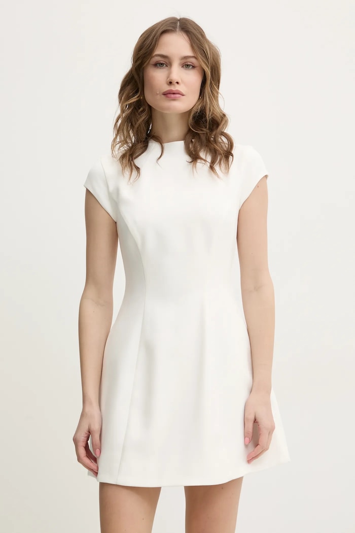Bardot rochie DELPHI mini bej 59329DB