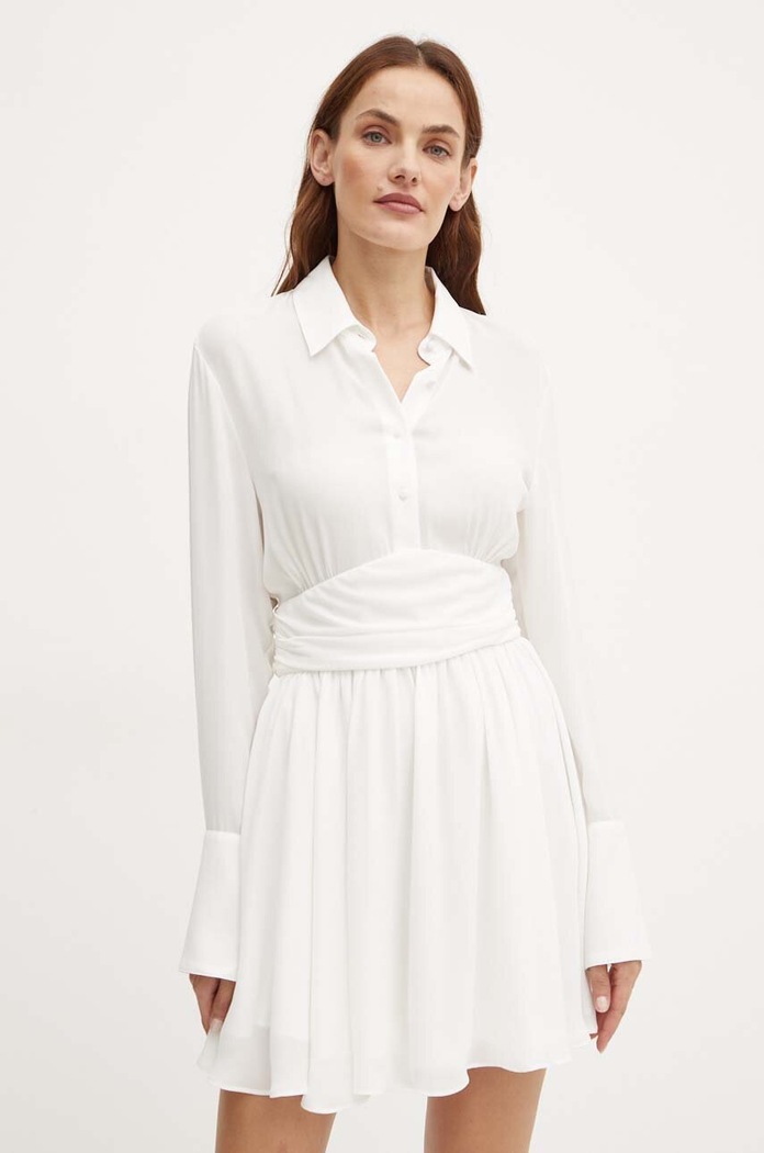 Šaty Bardot JUSTINA mini bílá 59374DB