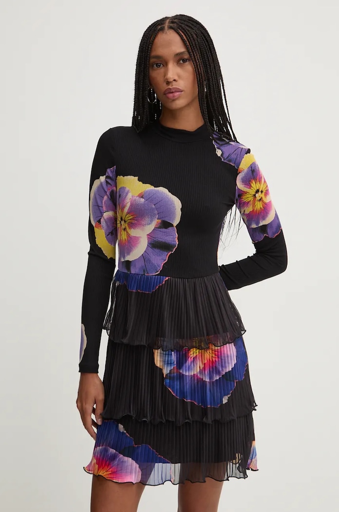 Φόρεμα Desigual PENSEE 24WWVK34 μαύρο AW24