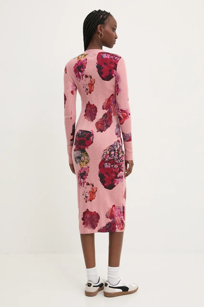 Šaty Desigual MAXFLOWER SCR 24WWVF11 růžová AW24