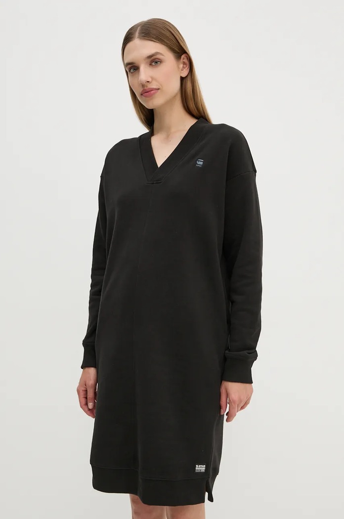 Bavlnené šaty G-Star D25036.D562 čierna AW24