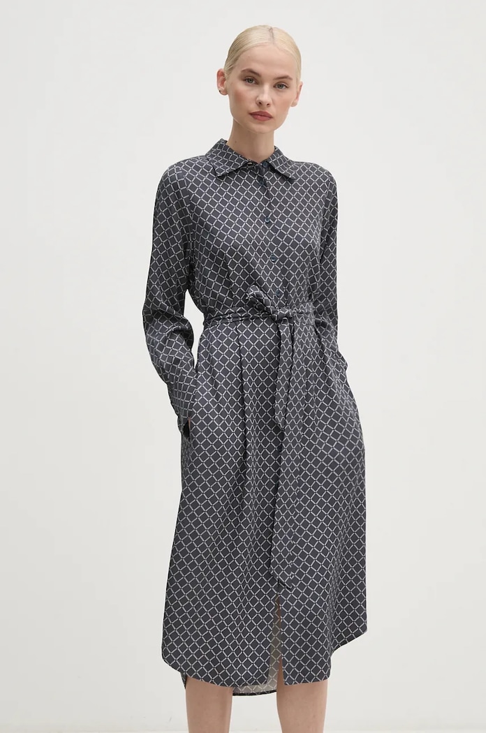 Šaty Tommy Hilfiger mini námořnická modř WW0WW43032