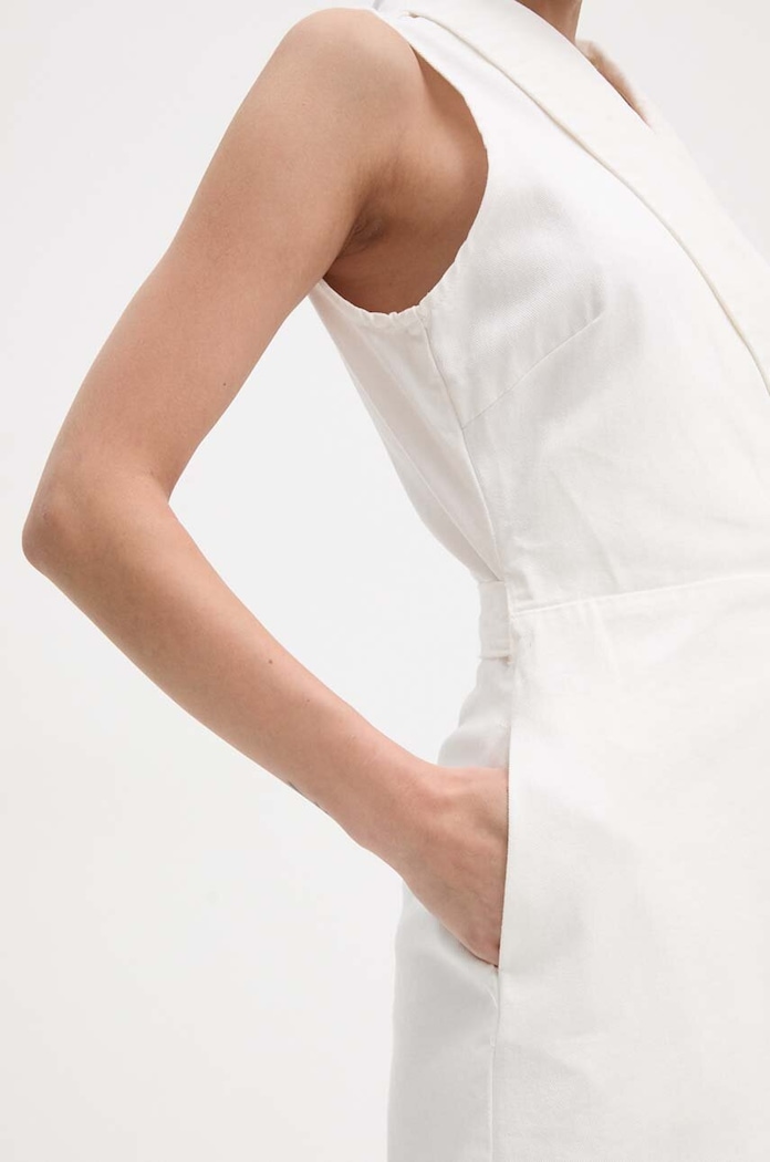 Never Fully Dressed rochie din denim Brooklyn NFDDR1501 bej