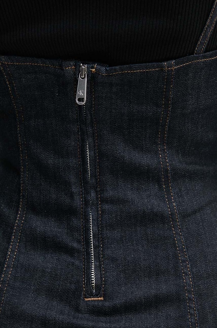 Rifľové šaty Calvin Klein Jeans J20J223980 tmavomodrá