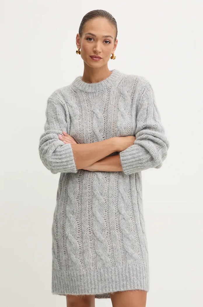 MICHAEL Michael Kors Rochie din lână gri MF482PNF5C