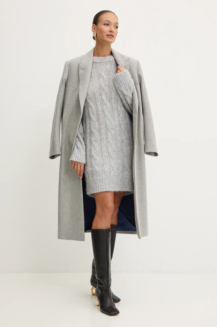 MICHAEL Michael Kors Rochie din lână MF482PNF5C gri AW24