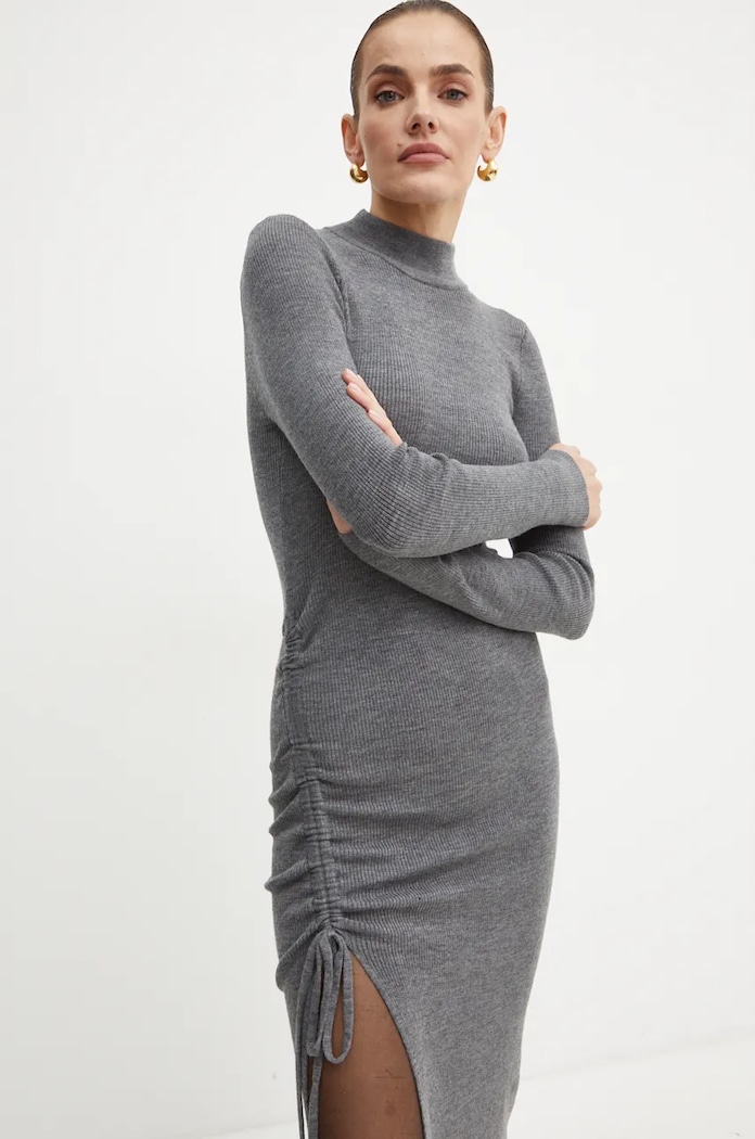 MICHAEL Michael Kors rochie din lana gri MF482LZ4VR