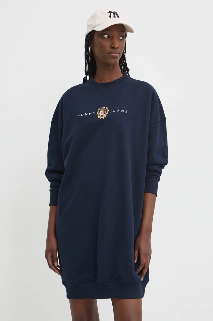 Šaty Tommy Jeans mini námořnická modř DW0DW18715