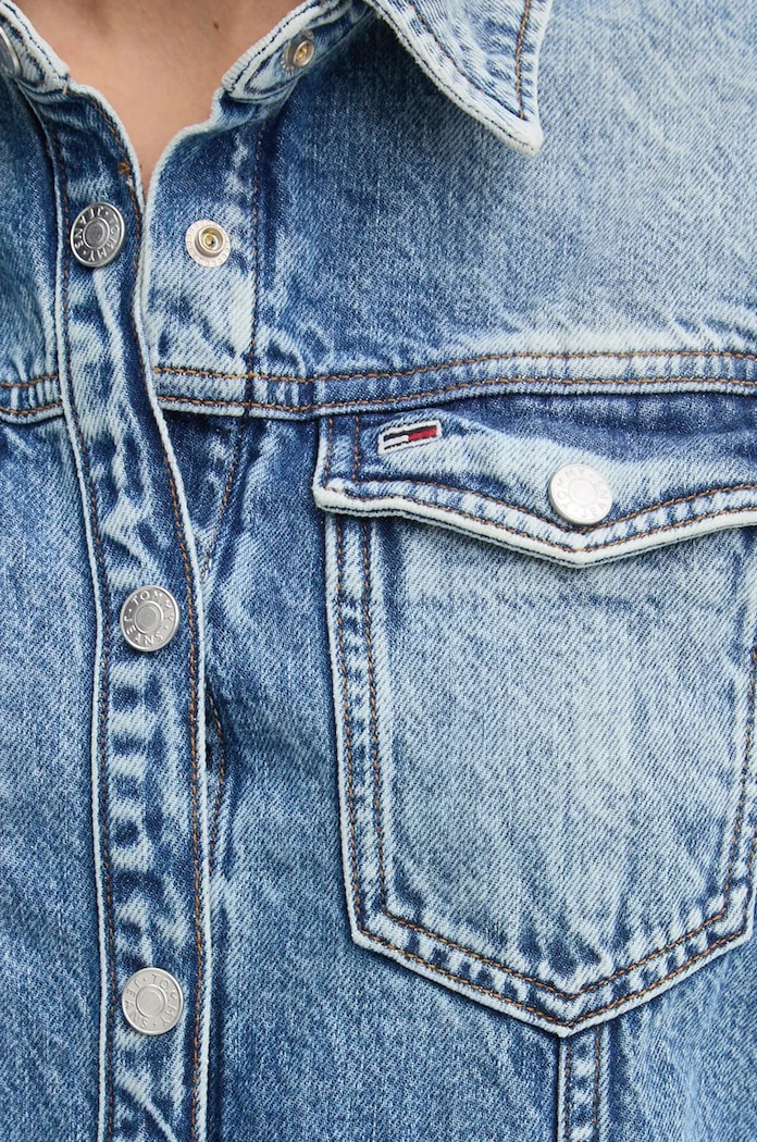 Tommy Jeans sukienka jeansowa DW0DW19748 niebieski
