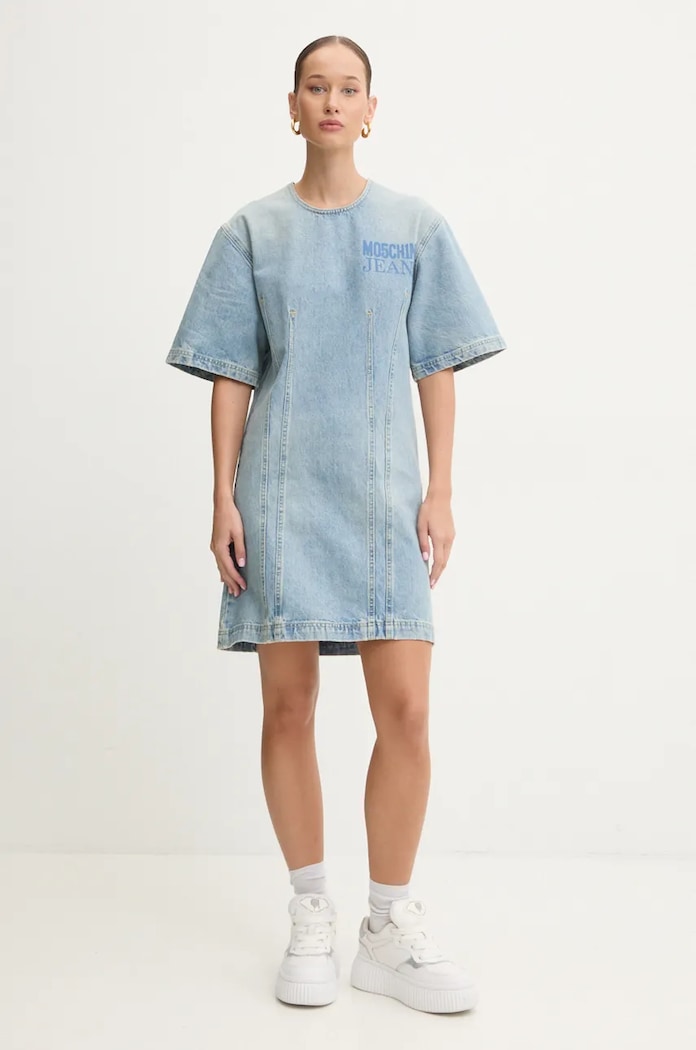 Moschino Jeans rochie din denim mini albastru 0415.8720