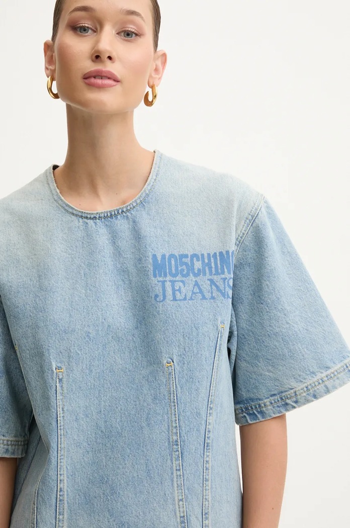 Moschino Jeans rochie din denim albastru 0415.8720