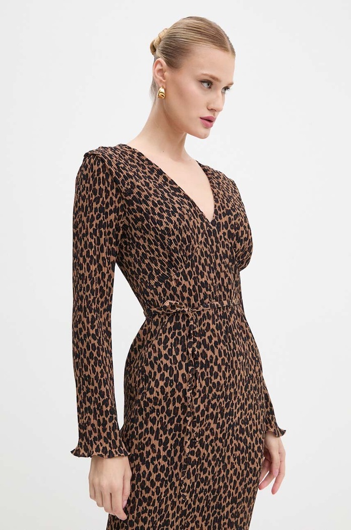 Never Fully Dressed rochie Leopard Celeste Dress bej NFDDR1701