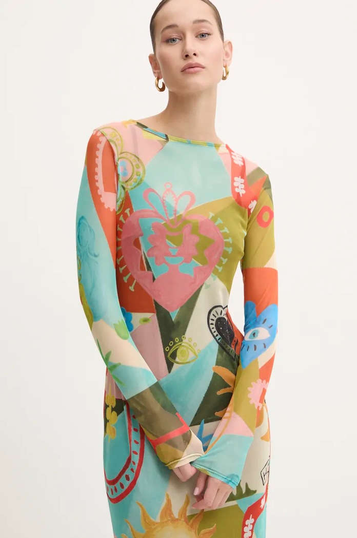 Рокля Never Fully Dressed Multi Sundazed Summer Mesh Dress многоцветен NFDDR1674