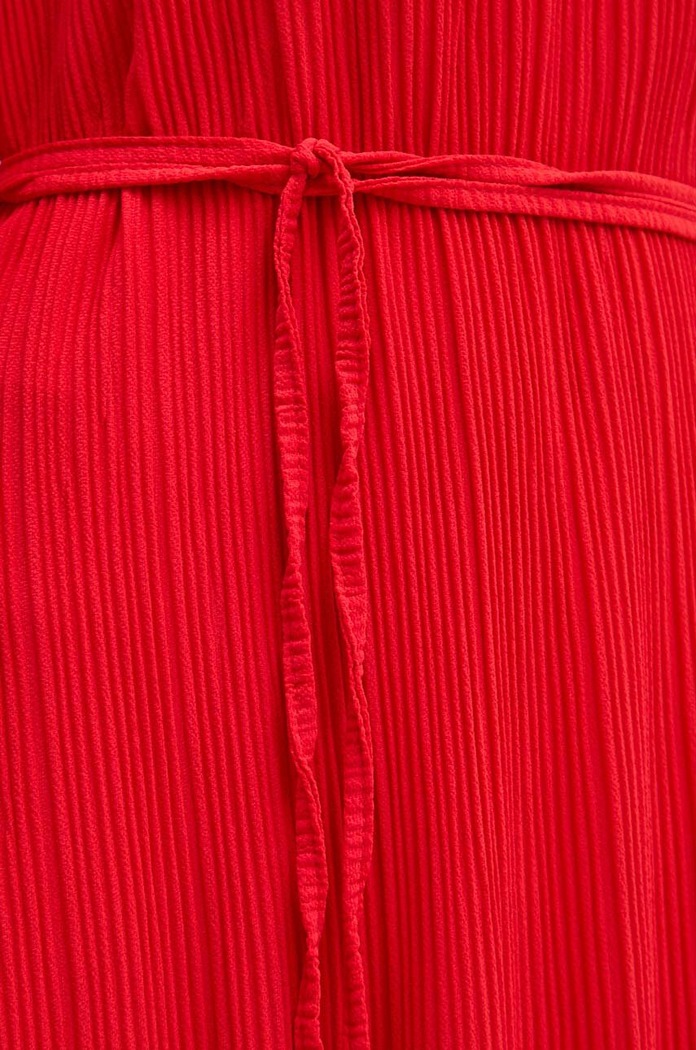 Рокля Never Fully Dressed Red Gaia Plisse NFDDR1549