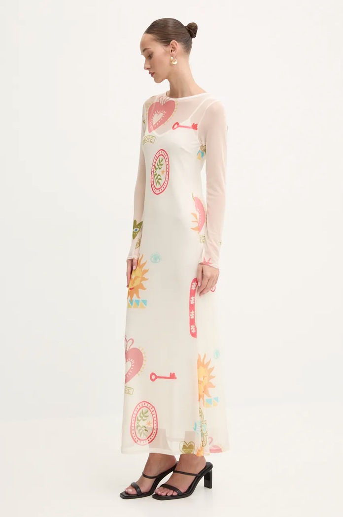 Never Fully Dressed Rochie Sundazed Summer Mesh Dress bej NFDDR1690