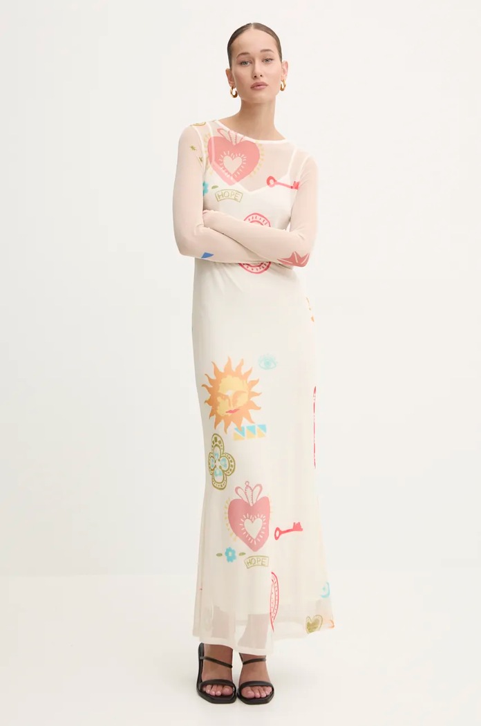 Rochie Sundazed Summer Mesh Dress Never Fully Dressed NFDDR1690 bej