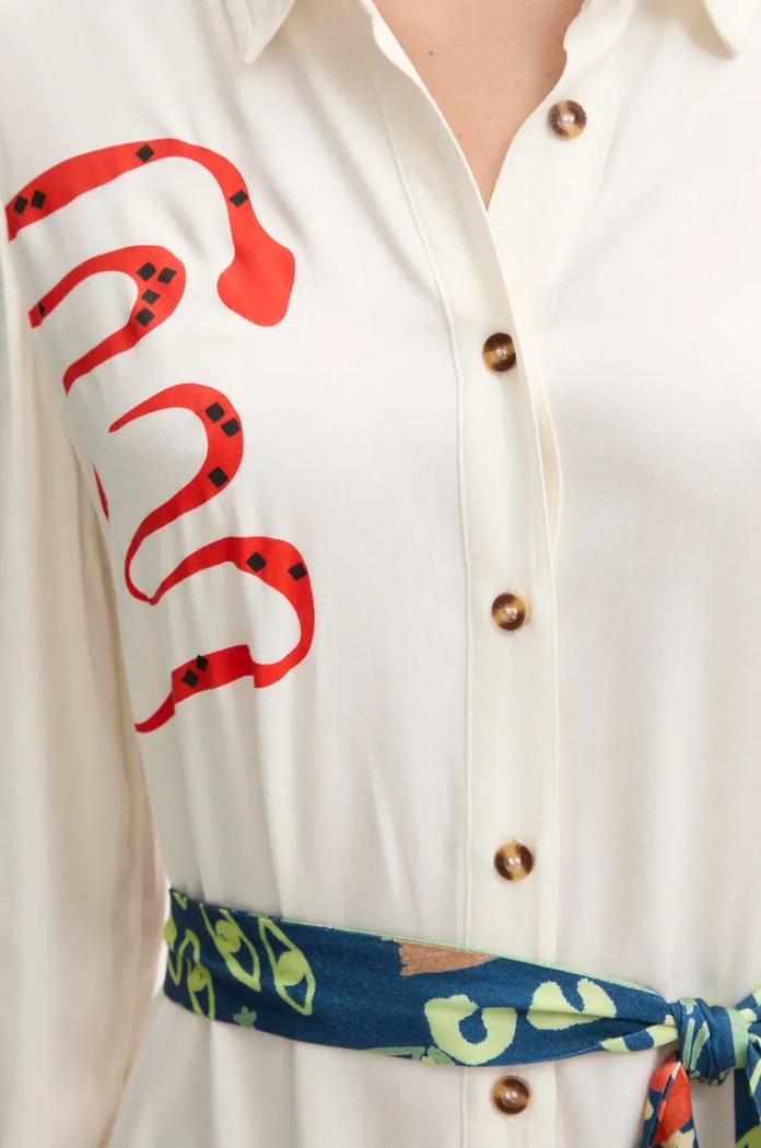 Šaty Never Fully Dressed Mystical Shirt Dress NFDDR1584 béžová