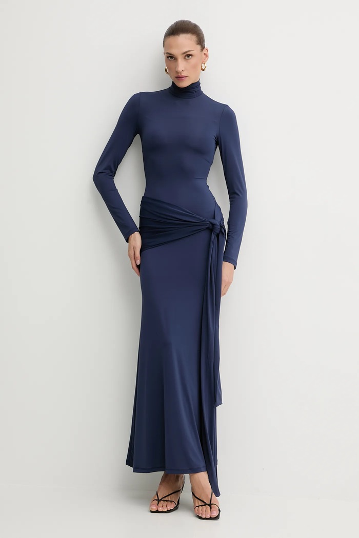 Obleka Bardot ALIX 59467DB mornarsko modra AW25
