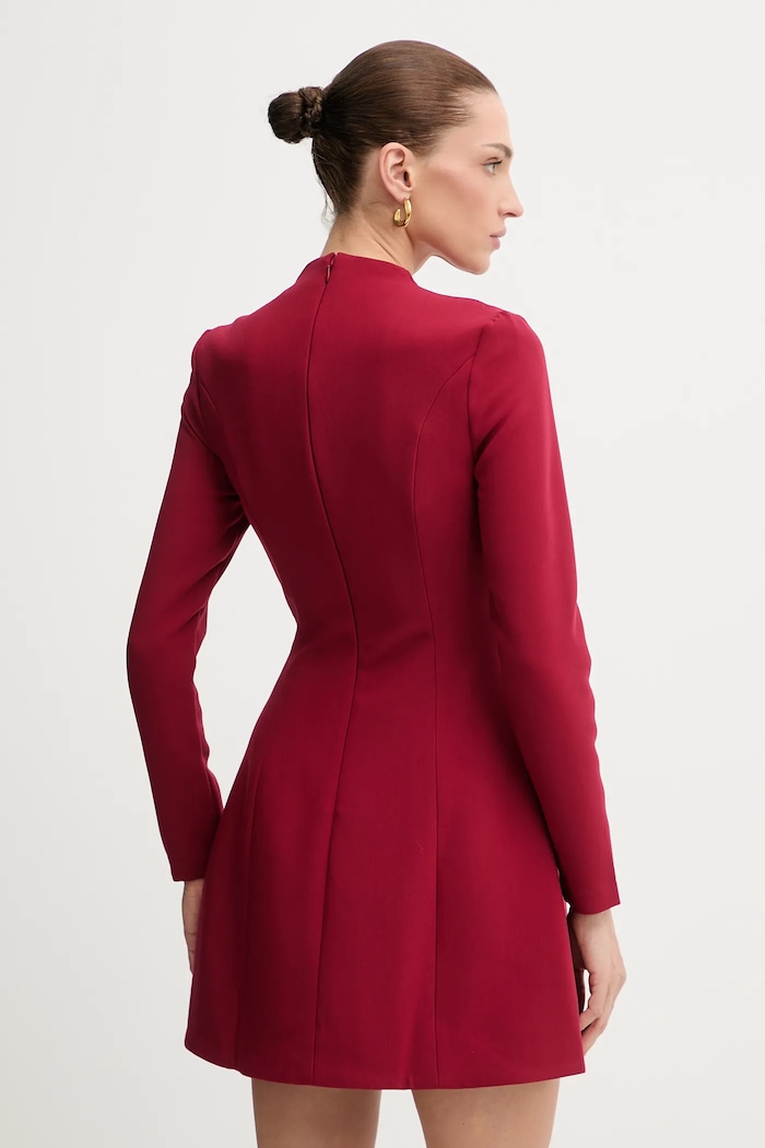 Îmbrăcăminte Bardot rochie DELPHI 59527DB burgundia