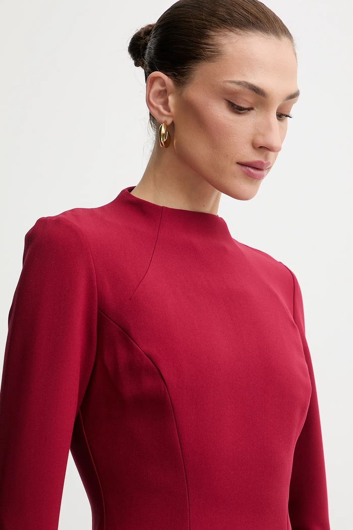 Bardot rochie DELPHI burgundia 59527DB