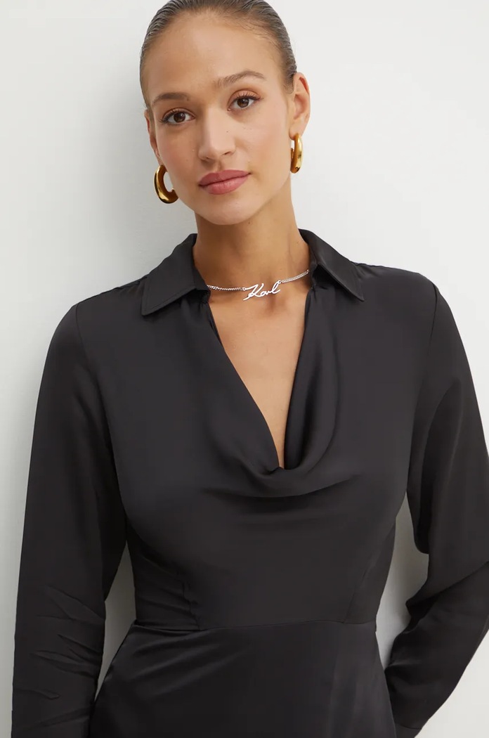 Рокля Karl Lagerfeld черен 246W1300