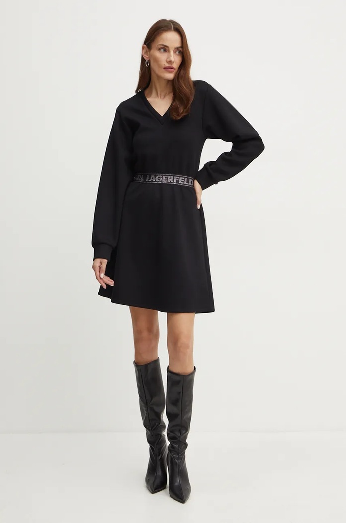 Karl Lagerfeld ruha 246W1312 fekete AW24