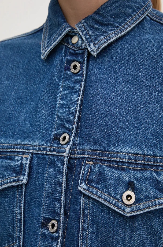 Džínové šaty Red Bull Racing x Pepe Jeans RL950001R13 modrá