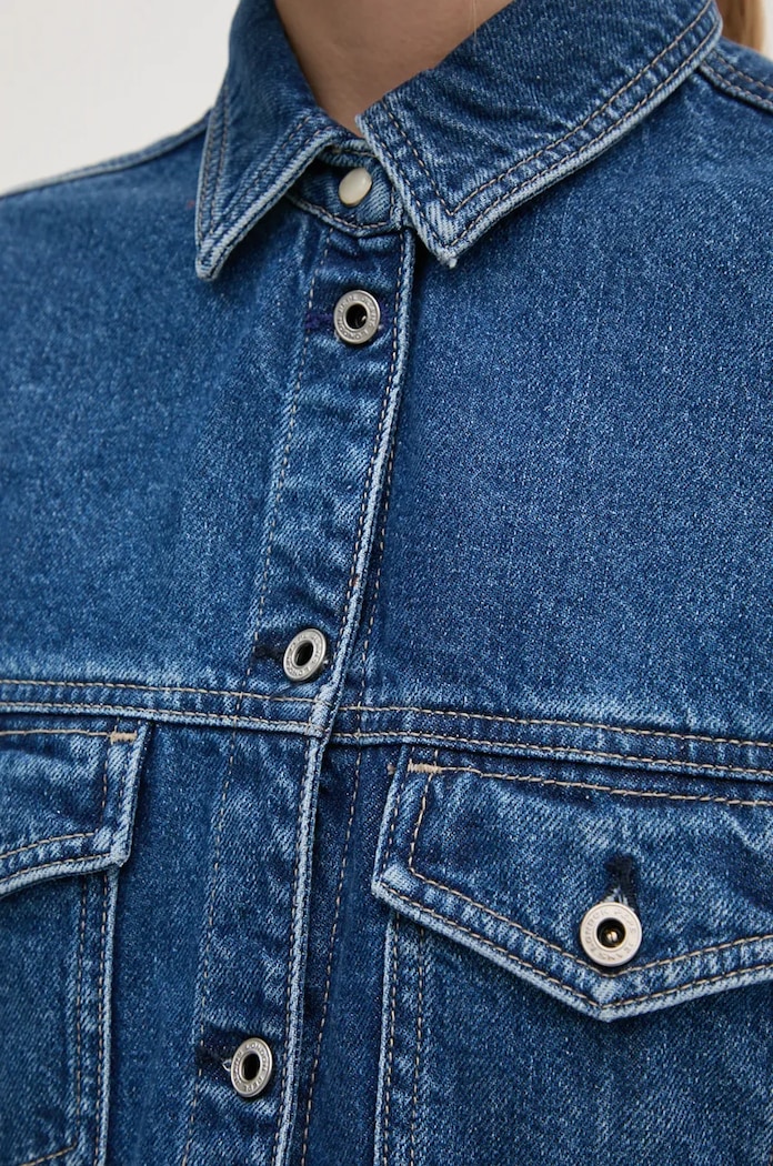 Džínové šaty Red Bull Racing x Pepe Jeans RL950001R13 modrá