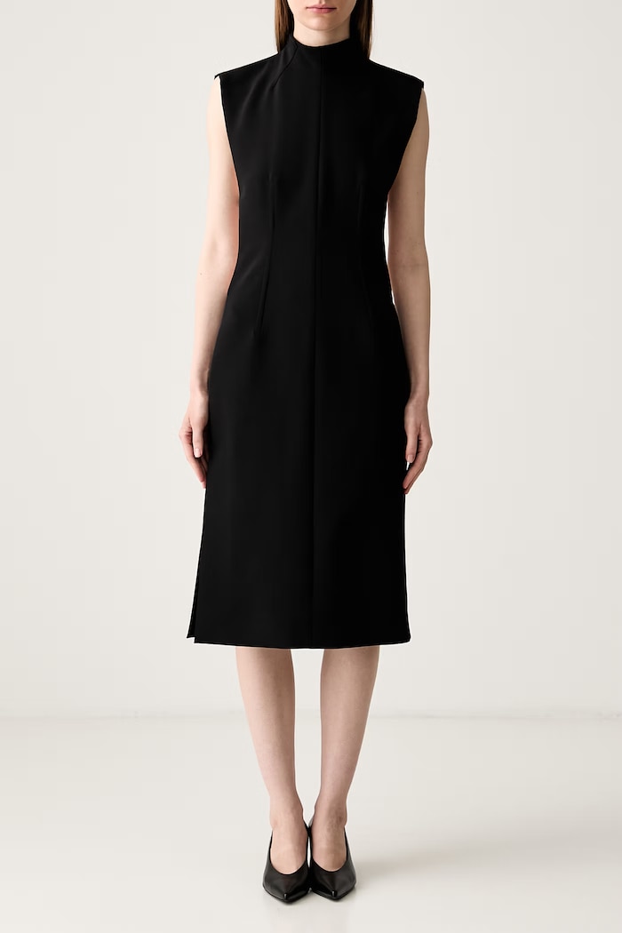 Sportmax Alete1234 dress plain with wool blend 2422226113600 black