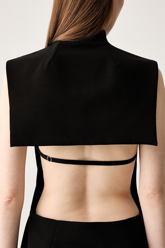 Sportmax Alete1234 sukienka gładka z dodatkiem wełny 2422226113600
