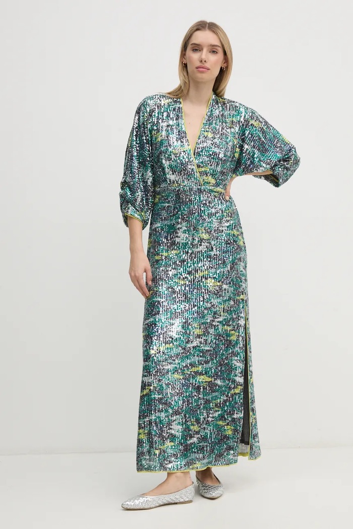 Šaty DIANE VON FURSTENBERG DVFGL3S006 zelená AW24