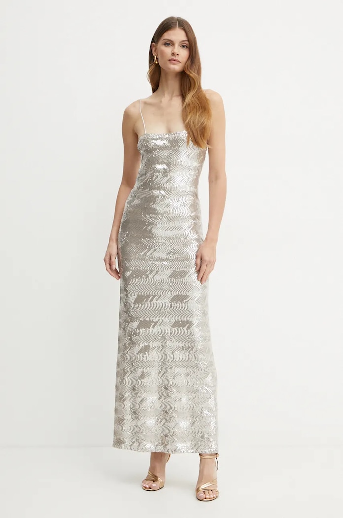 Φόρεμα Forte Forte με ελαστάν ασημί 13287.mydress