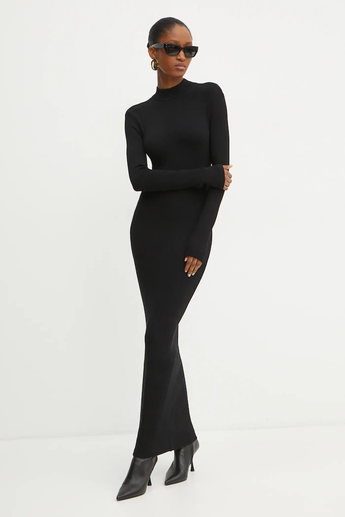 La Mania vestito FALLON maxi nero FALLON