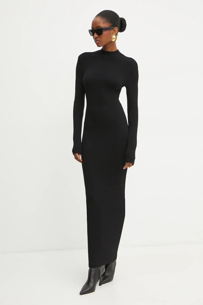 La Mania vestito FALLON FALLON nero AW25