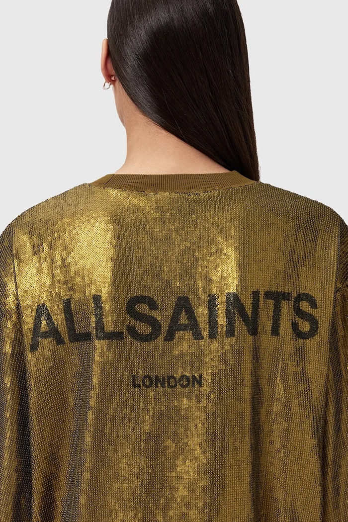 Рокля AllSaints OPAL LOGO DRESS жълт W185DB