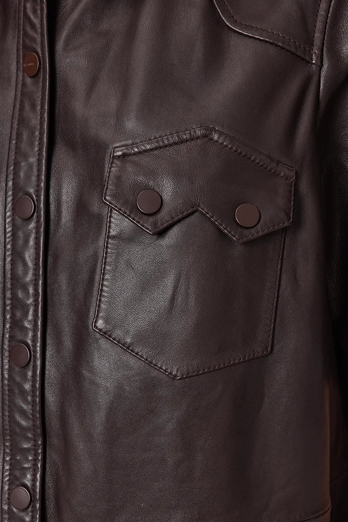 Sukienka skórzana ROCK DRESS AllSaints bordowy W287DB