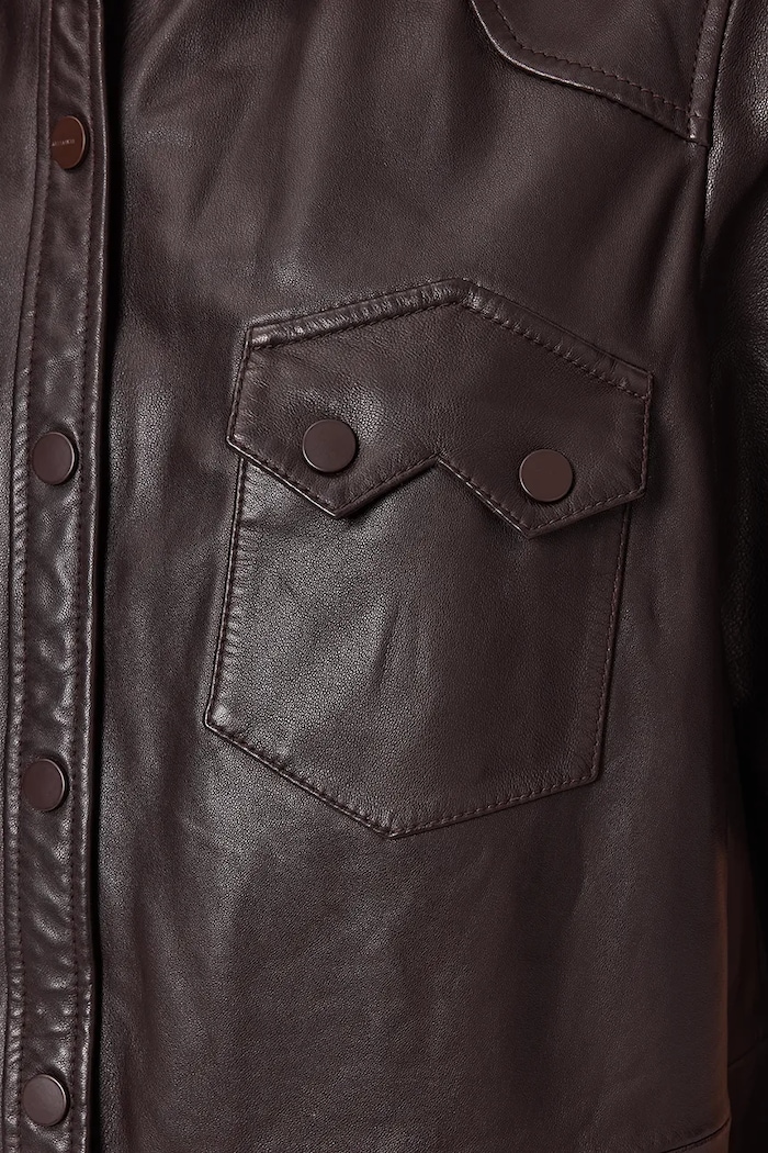 Sukienka skórzana ROCK DRESS AllSaints bordowy W287DB