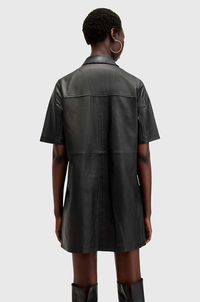 Rochie de piele ROCK DRESS AllSaints negru W287DB