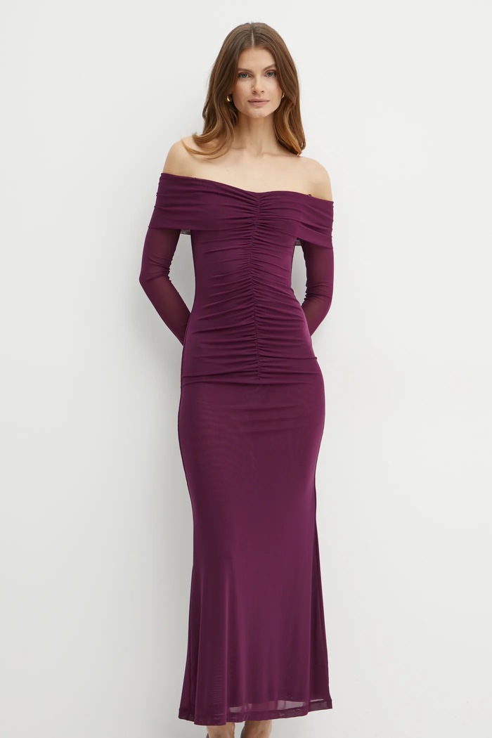 Šaty Bardot ARTURA 59548DB fialová AW24