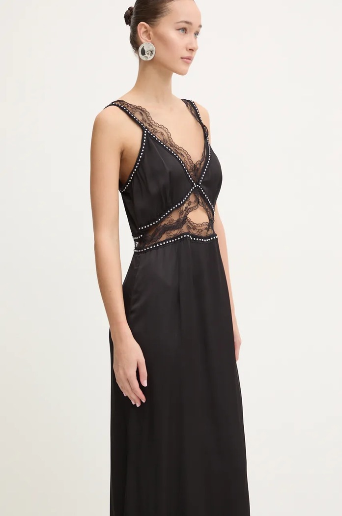 Рокля Never Fully Dressed Mimi Dress with Stud Trim NFDDR1658 черен
