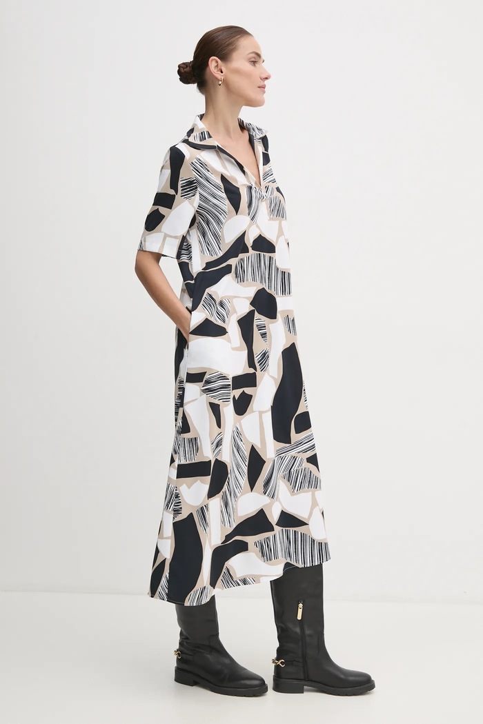 Joseph Ribkoff rochie cu guler multicolor 242227
