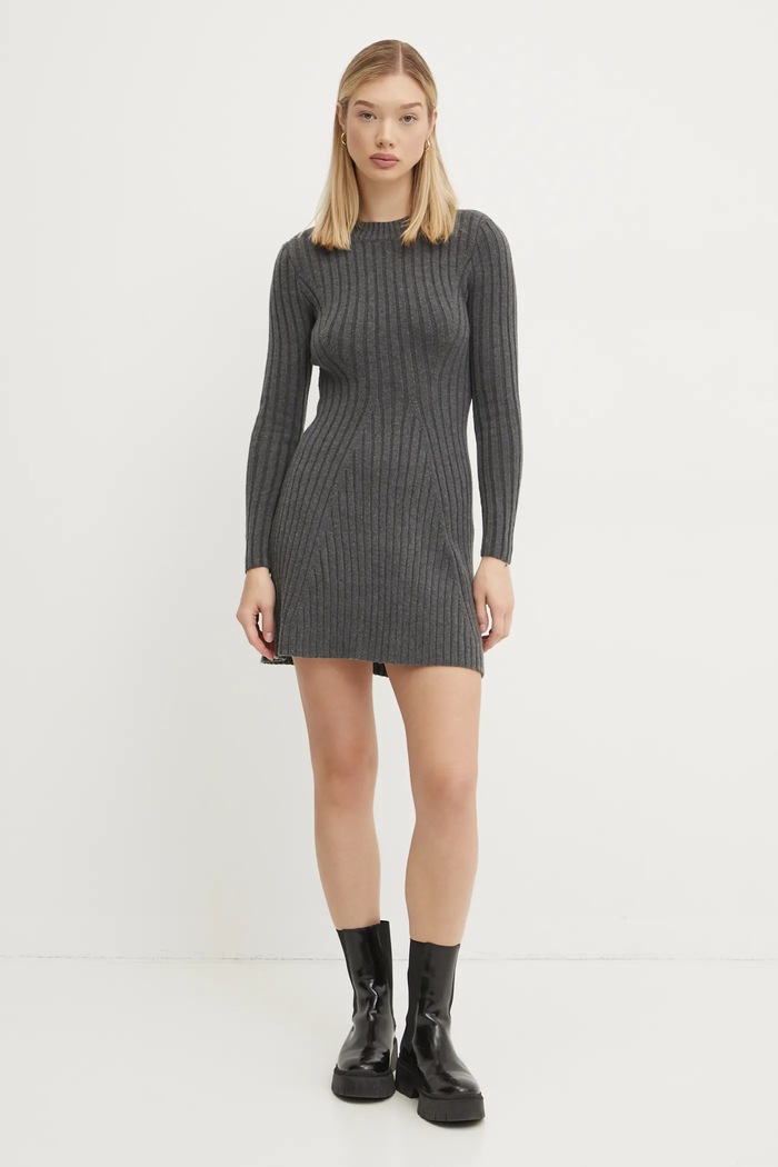 Haljina Hollister Co. KI359.4194.122 siva AW24