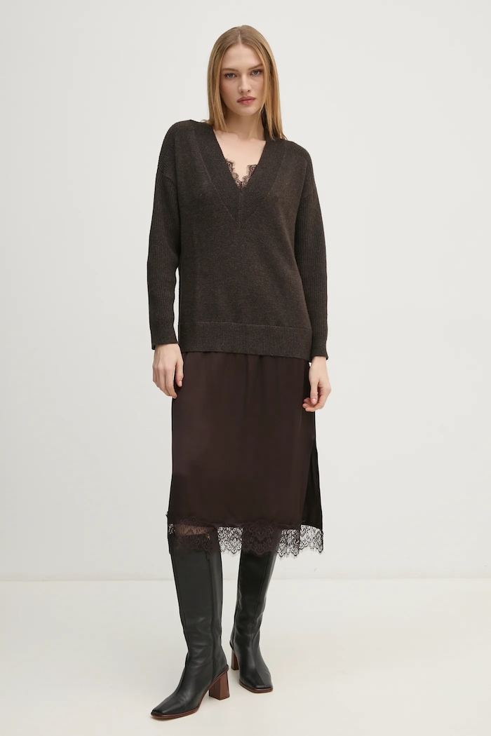 Pedro del Hierro sukienka casual brązowy 6198629
