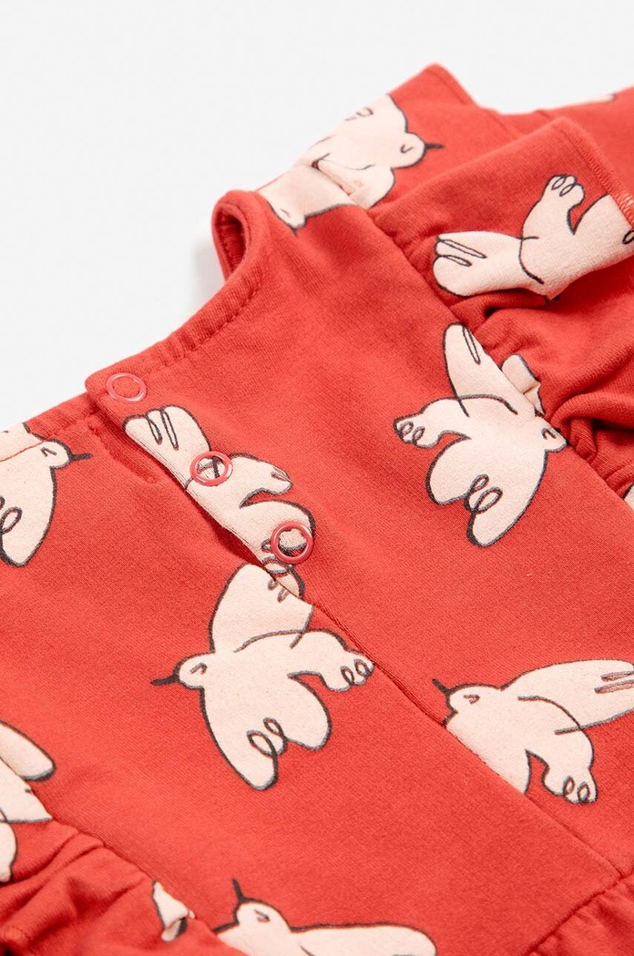 Haljina za bebe Bobo Choses Freedom Bird crvena 224AB081