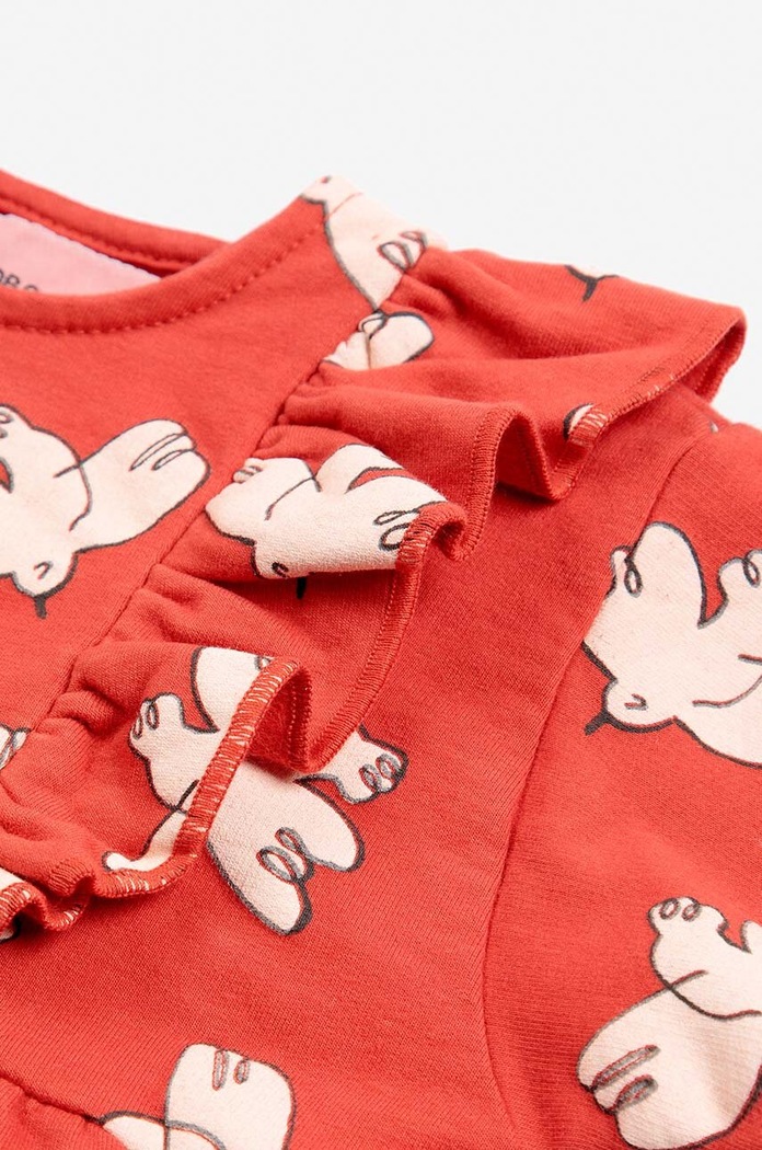 Haljina za bebe Bobo Choses Freedom Bird 224AB081 crvena