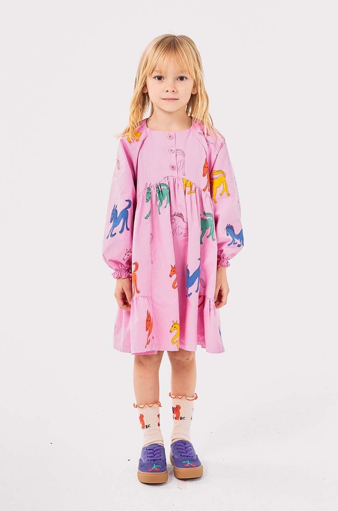 Dětské bavlněné šaty Bobo Choses Wonder Horse 224AC110