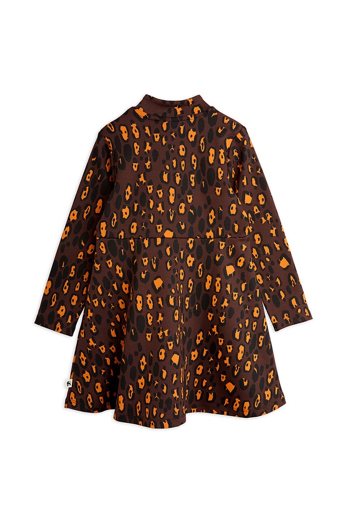 Mini Rodini Dívčí šaty Mini Rodini Leopard 2475010516 hnědá AW24